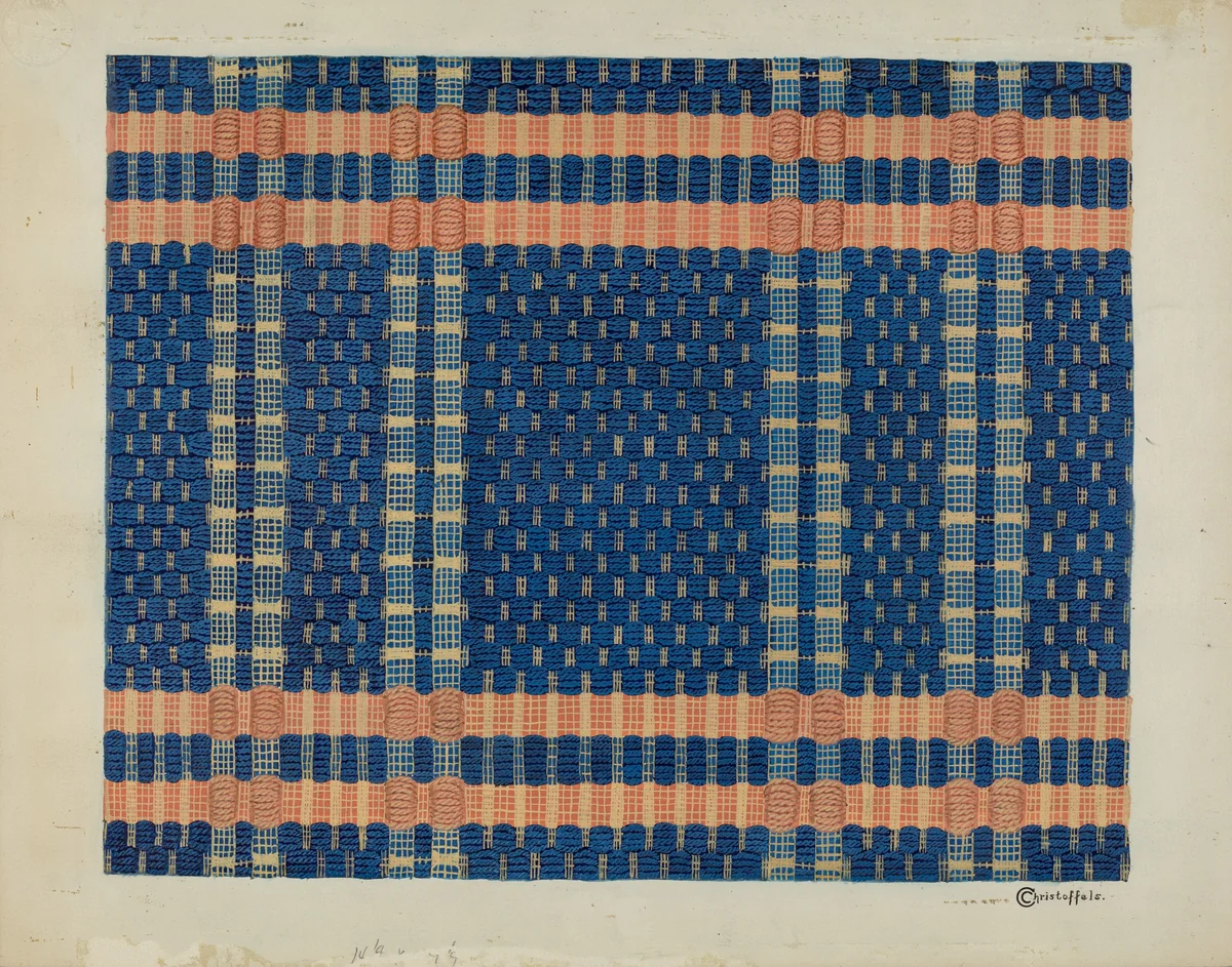 Coverlet by Cornelius Christoffels, index of american design, 1937