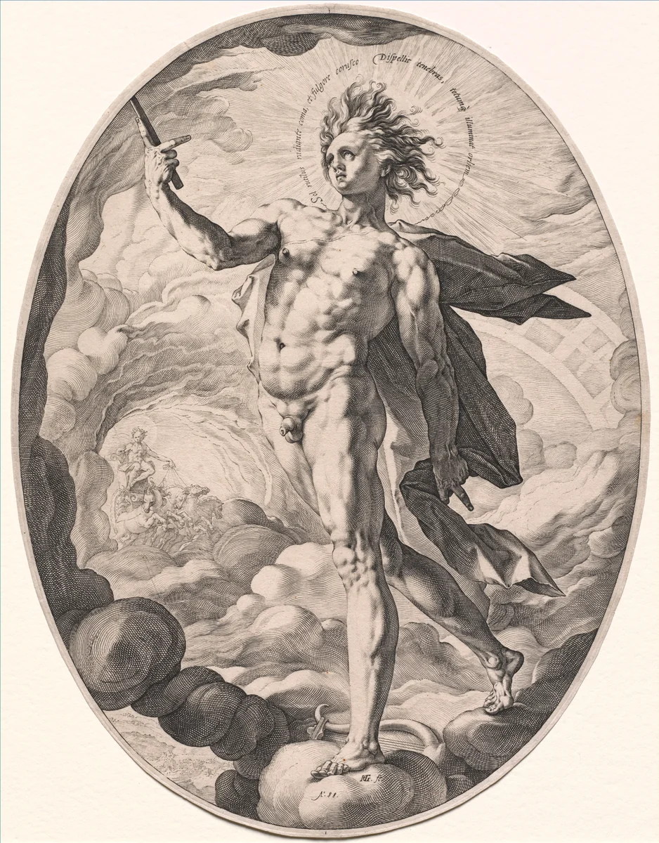 Apollo by Hendrick Goltzius, print, 1588