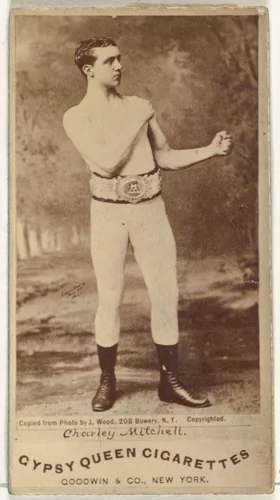 Charley Mitchell, from the Celebrities and Prizefighters series (N174) for Gypsy Queen Cigarettes by Goodwin & Company, photograph, 1887-1888