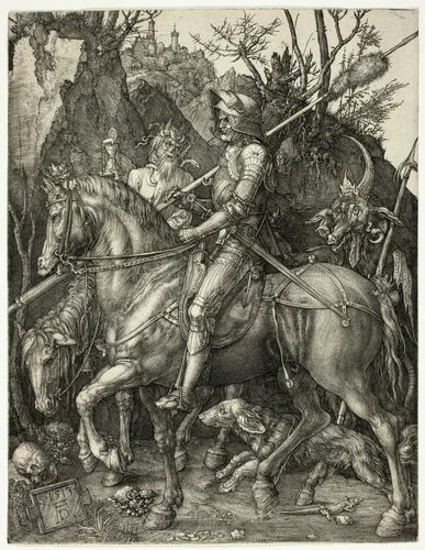 Knight, Death, and the Devil by Albrecht Dürer, print, 1513