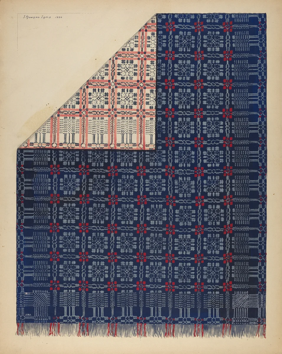 Coverlet by J. Howard Iams, index of american design, 1936