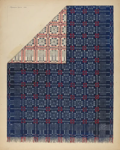 Coverlet by J. Howard Iams, index of american design, 1936