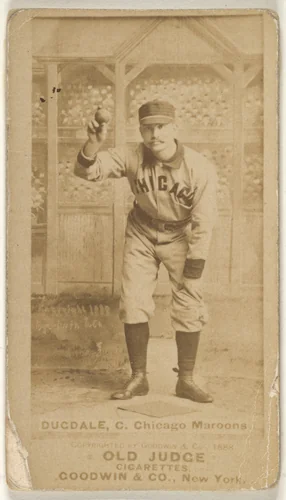 Dan Dugdale, Catcher, Chicago, from the Old Judge series (N172) for Old Judge Cigarettes by Goodwin & Company, photograph, 1888