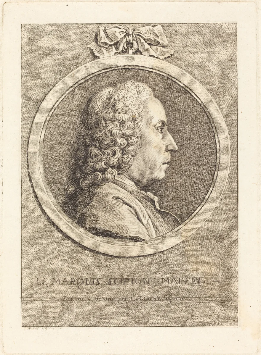 Le Marquis Scipion Maffei by Charles Nicolas Cochin II, print, 1750