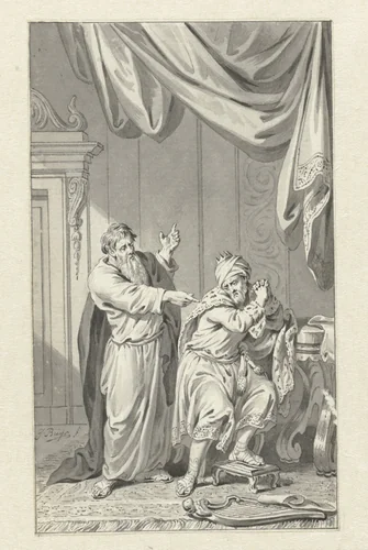 David en Nathan by Jacobus Buys, drawing, 1734-1801