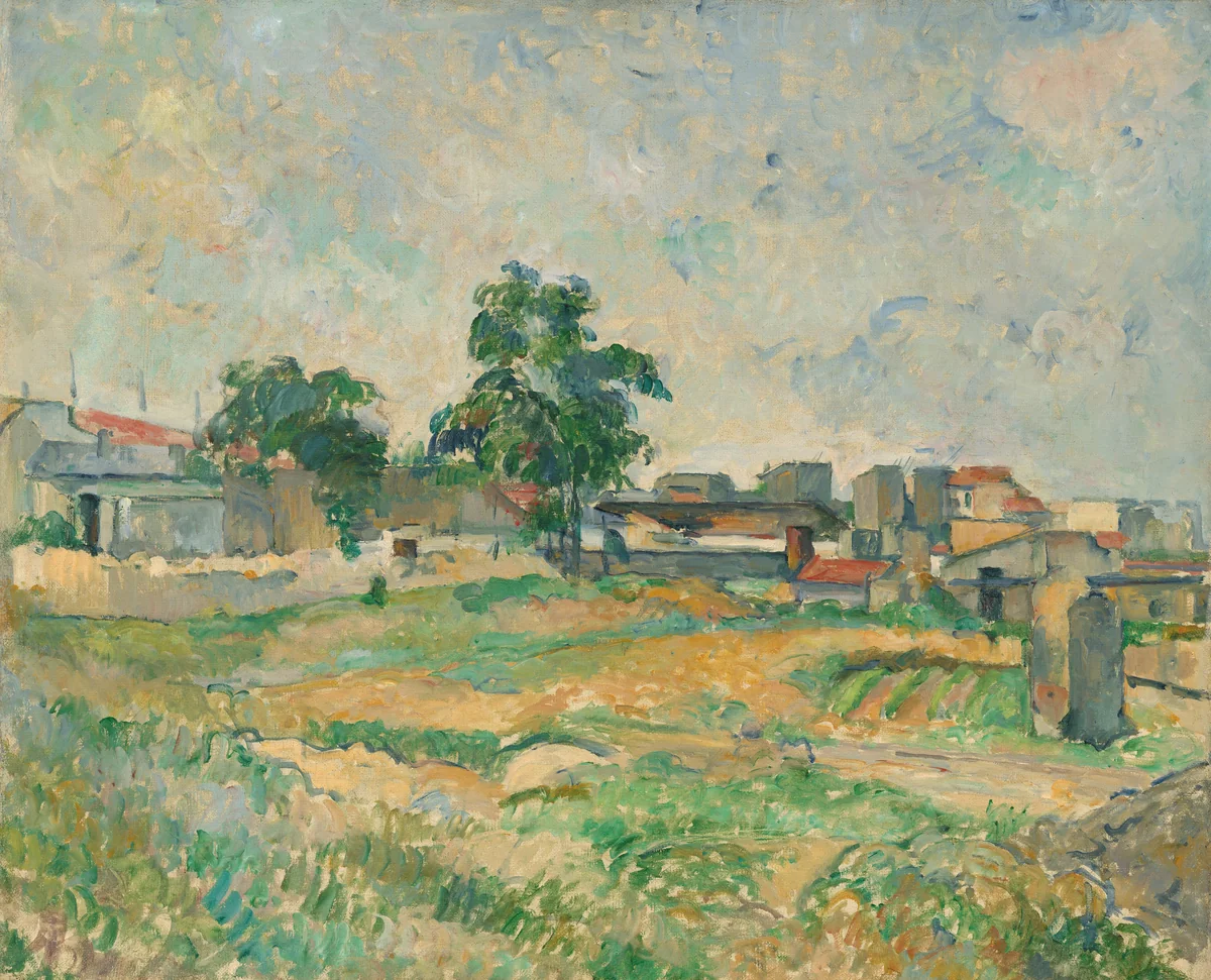Landscape near Paris by Paul Cezanne, painting, 1876