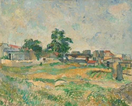 Landscape near Paris by Paul Cezanne, painting, 1876