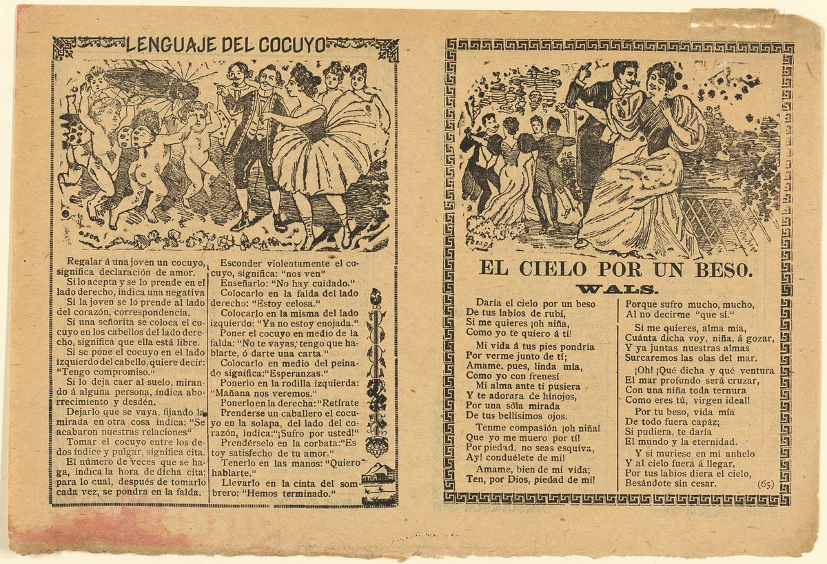 The Heavens for a Kiss by José Guadalupe Posada, print, 1880-1913