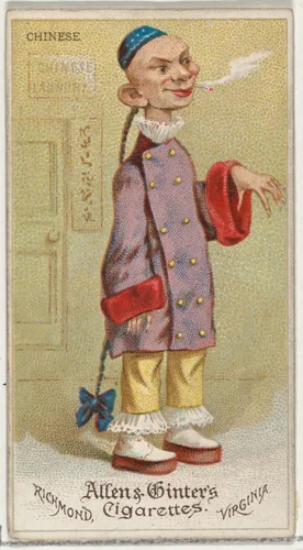 Caricature of Chinese Man, from World's Dudes series (N31) for Allen & Ginter Cigarettes by Allen & Ginter, print, 1888