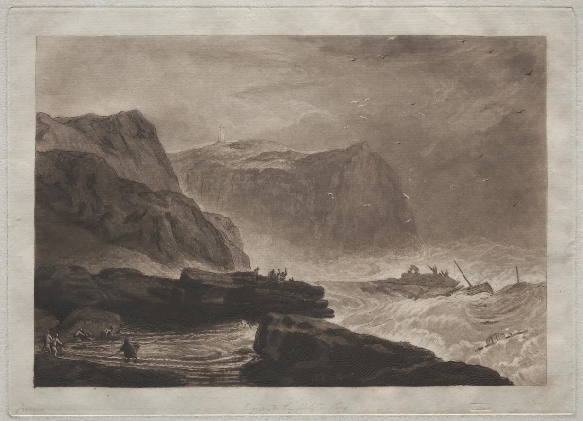 Liber Studiorum: Coast of Yorkshire, near Whitby by Joseph Turner, print