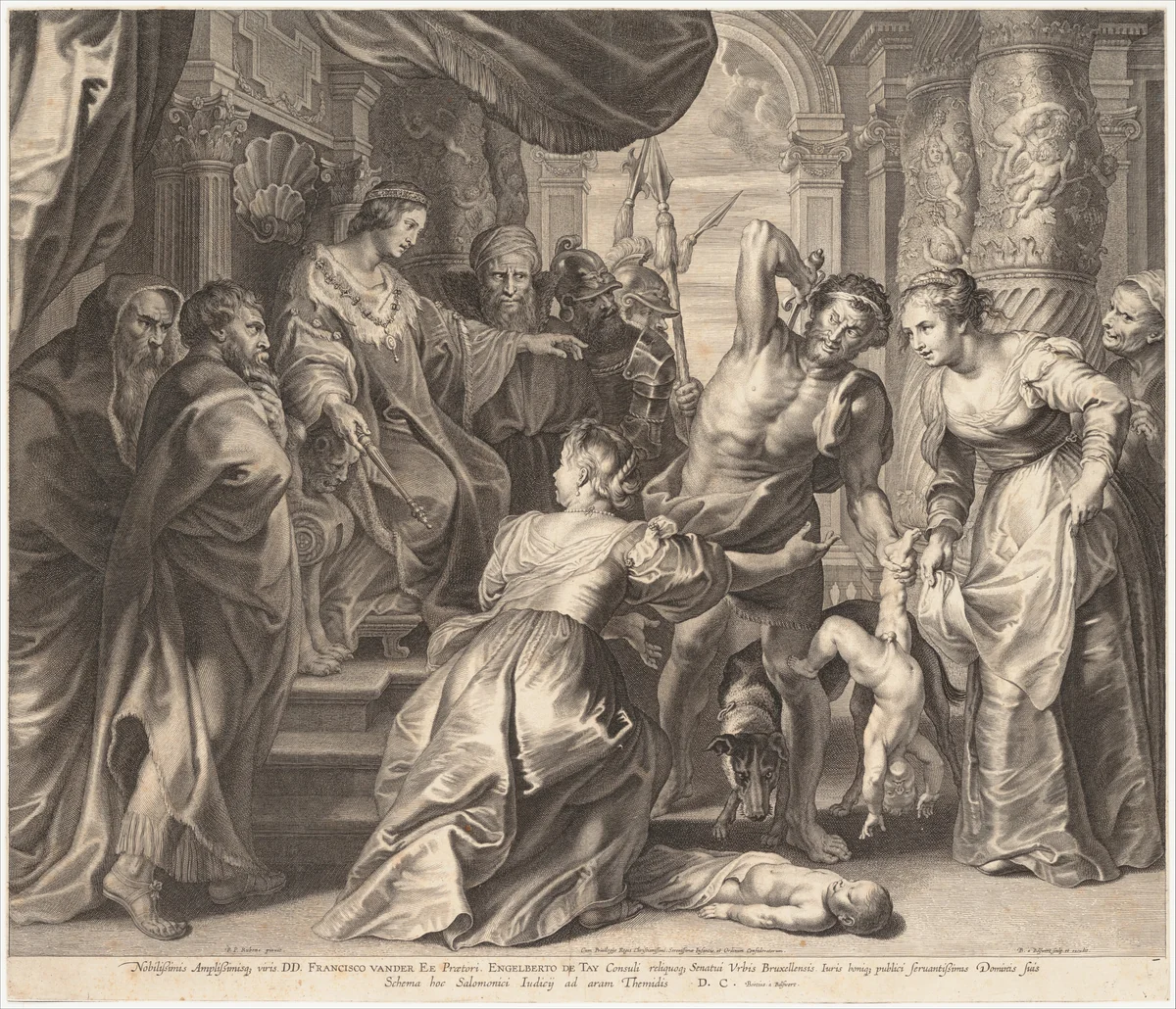 The Judgment of Solomon by Boetius Adams Bolswert, print, 1595-1633