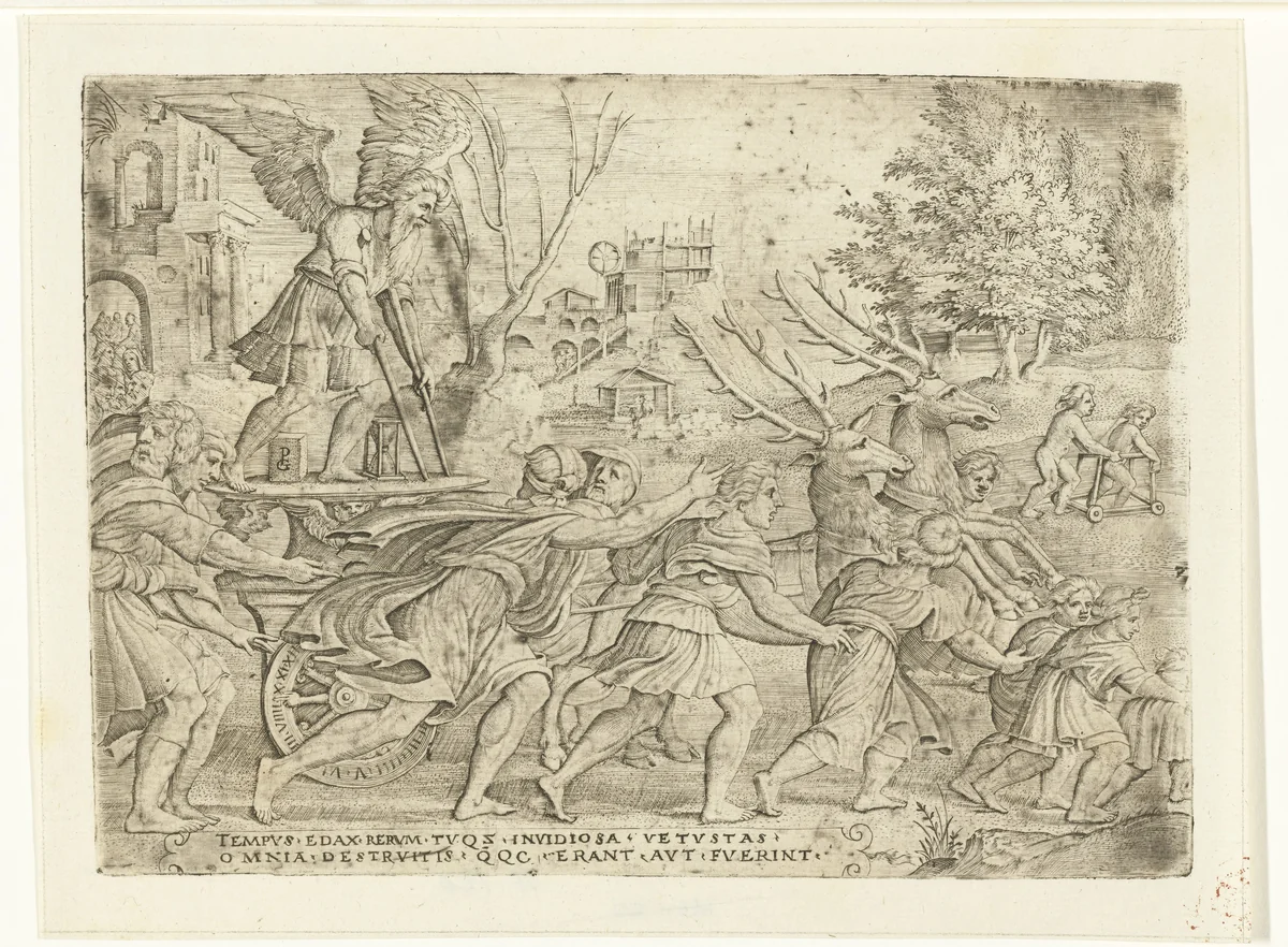 Triomf van de Tijd by Unknown, print, 1537-1541