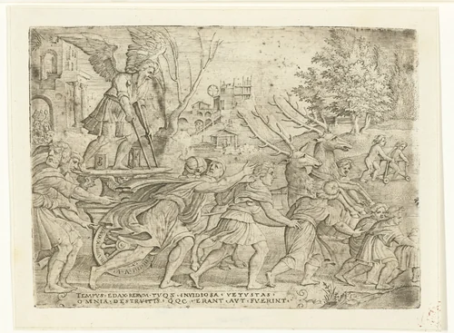 Triomf van de Tijd by Unknown, print, 1537-1541