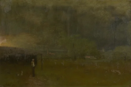 Threatening by George Inness, painting, 1891