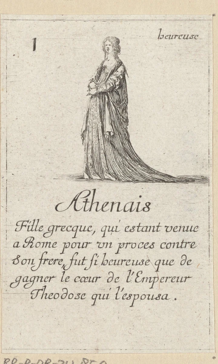 Aelia Eudocia by Stefano della Bella, print, 1620-1664