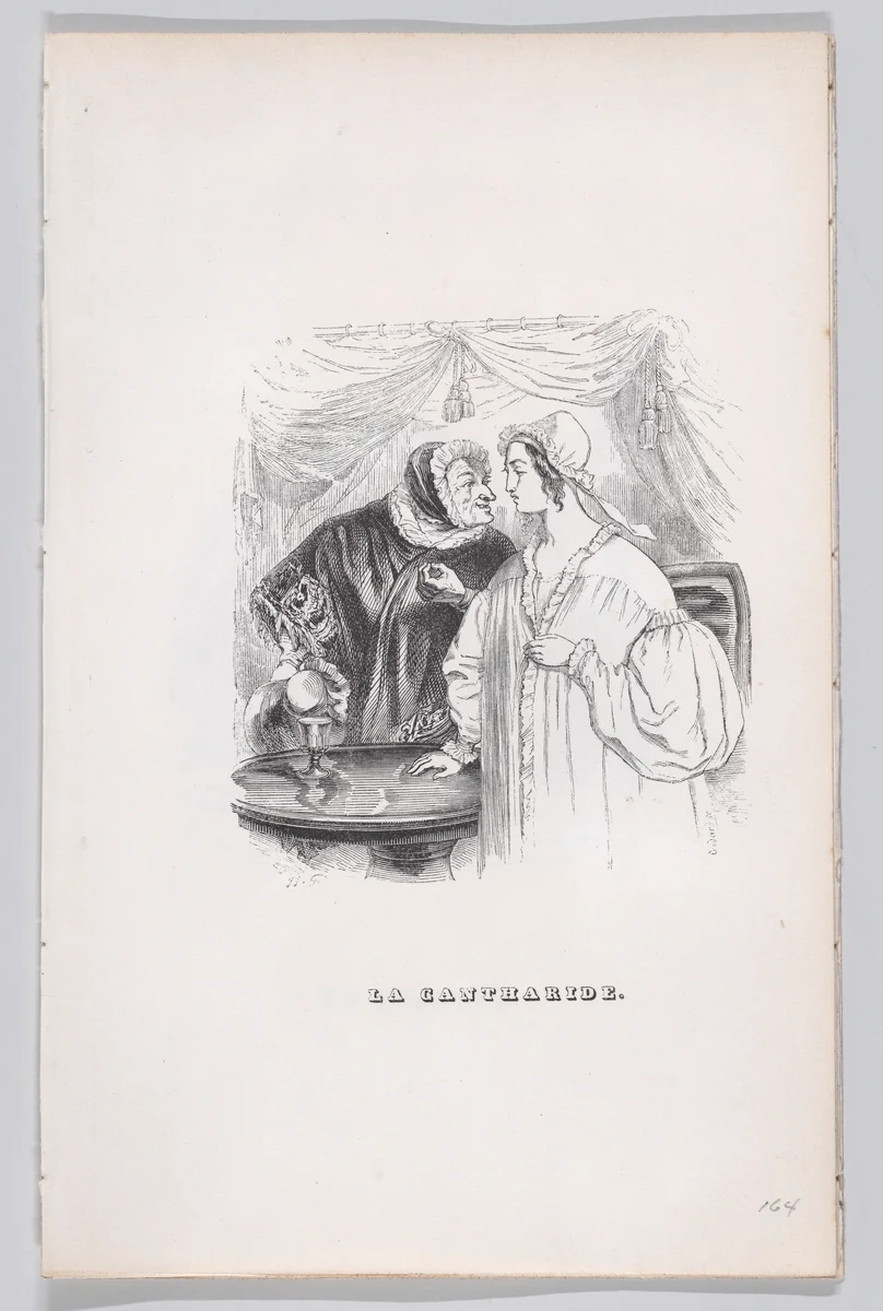 The Spanish Fly, from "The Complete Works of Béranger" by J. J. Grandville, print, 1836