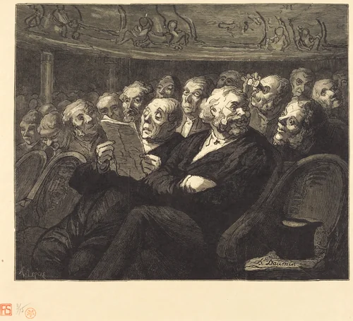 Les Fauteuils d'orchestre by Auguste Lepère; Honoré Daumier, portfolio, 1878