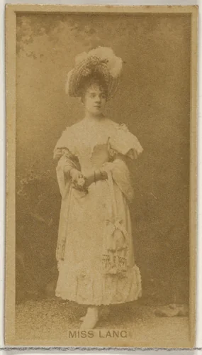 Miss Lang, from the Actors and Actresses series (N45, Type 8) for Virginia Brights Cigarettes by Allen & Ginter, photograph, 1885-1891
