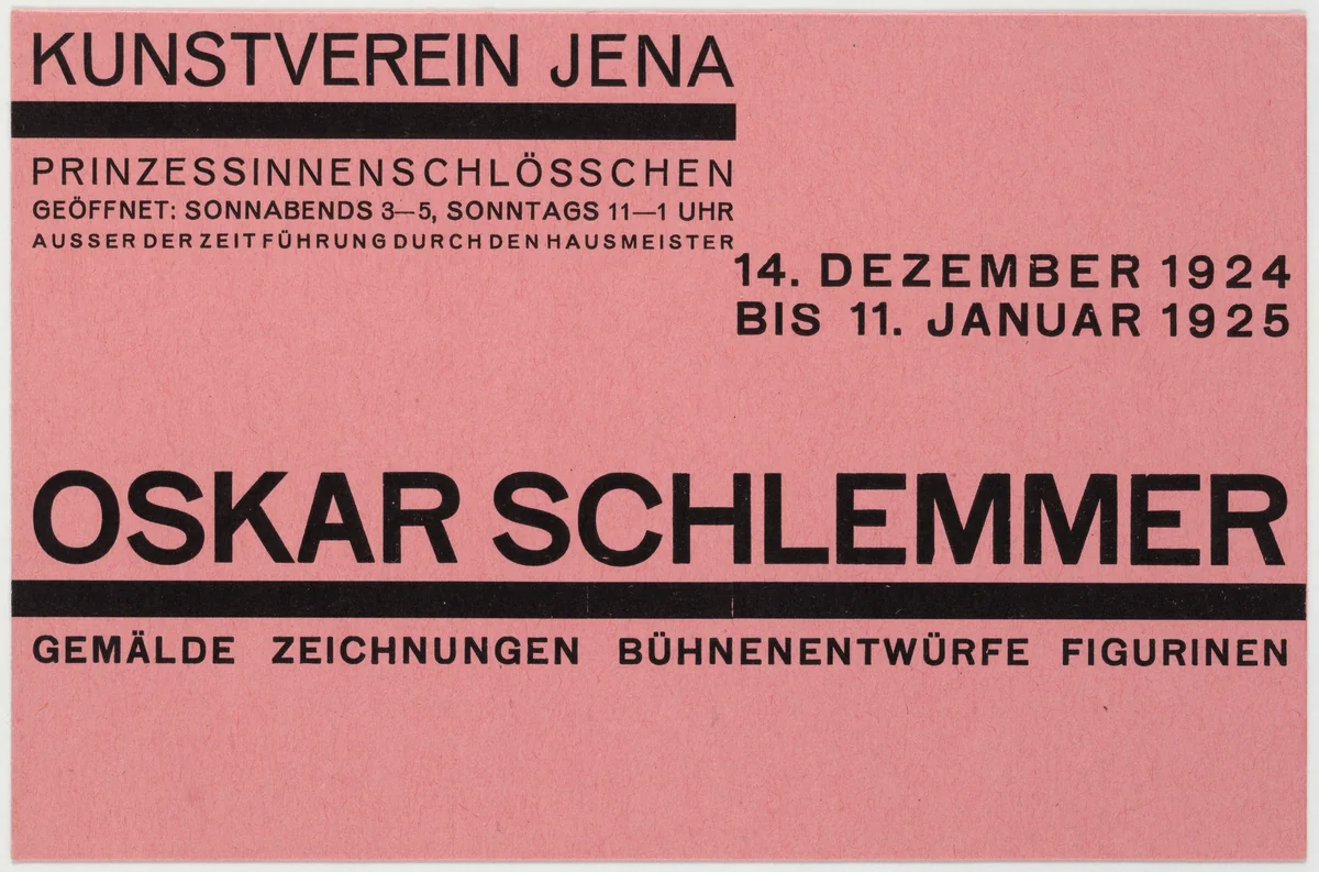 Oskar Schlemmer by Walter Dexel, design, 1924