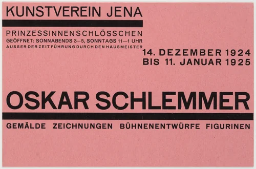 Oskar Schlemmer by Walter Dexel, design, 1924