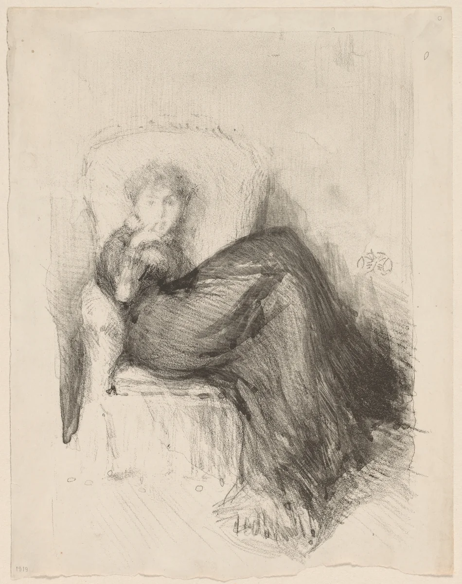 Study: Maud Seated by James McNeill Whistler, print, 1878