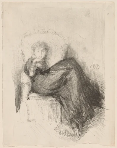 Study: Maud Seated by James McNeill Whistler, print, 1878