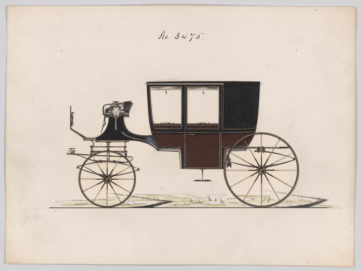 Coach #3475 by Brewster & Co., drawing, 1878