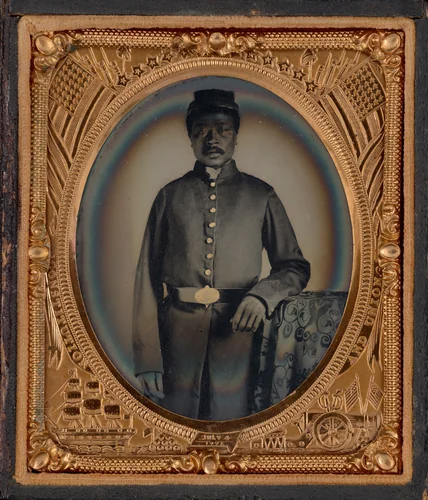 Portrait of a Soldier by American 19th Century, photograph, 1857-1867