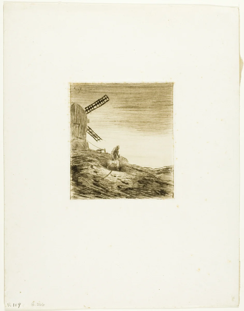 The Mill by Charles-Émile Jacque, print, 1848
