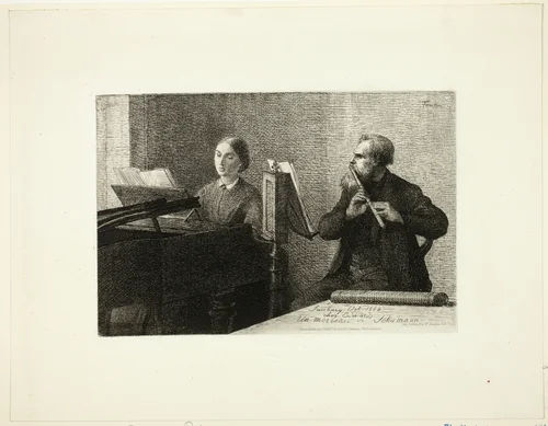 A Piece by Schumann by Henri Fantin-Latour, print, 1864