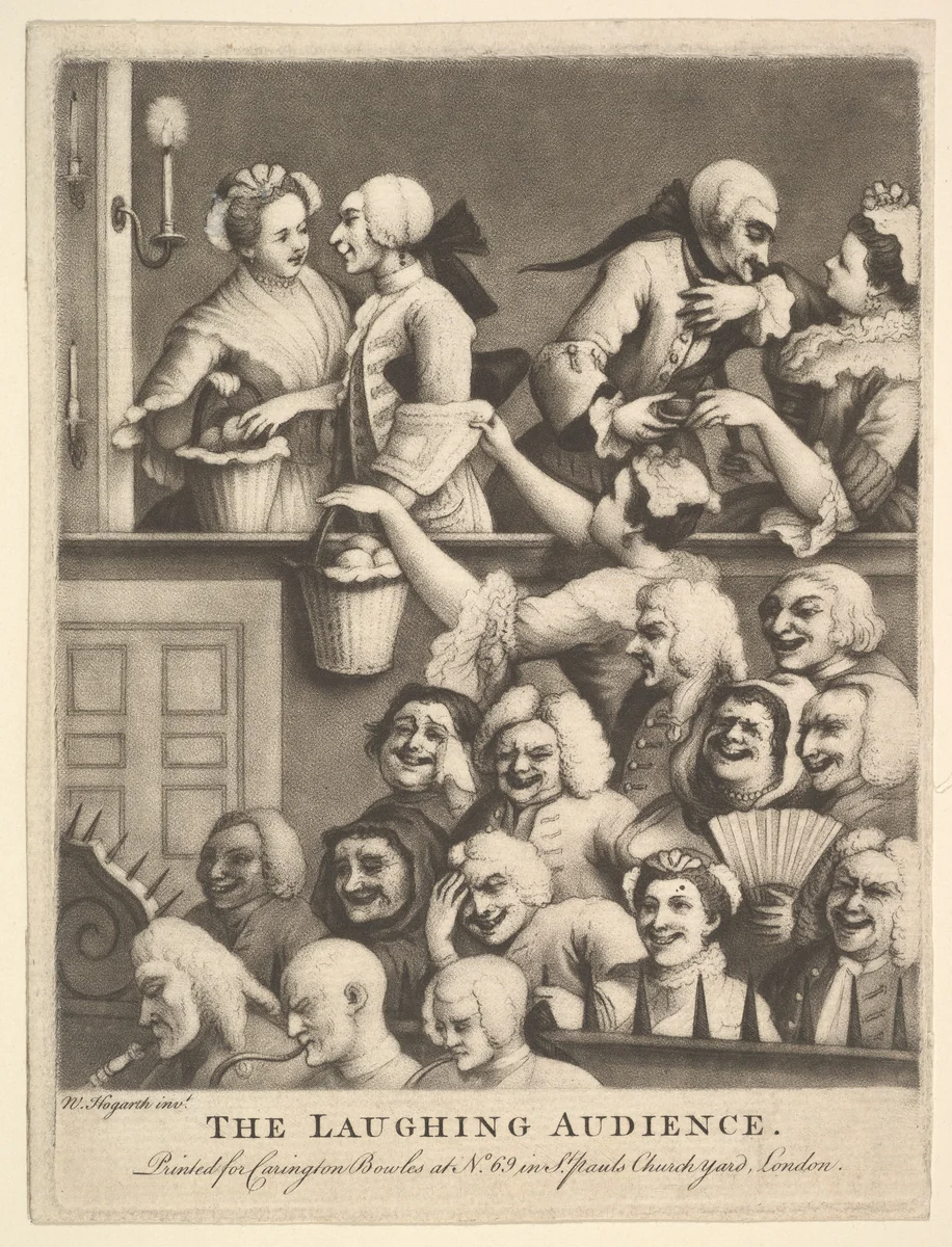 The Laughing Audience by William Hogarth, print, 1766-1799