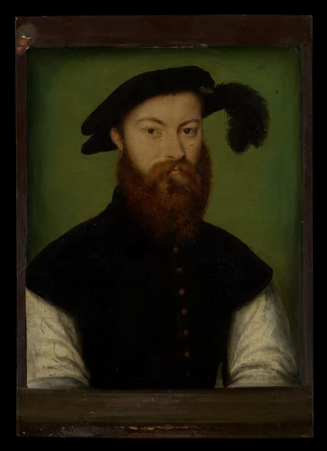 Portrait of a Man with a Black-Plumed Hat by Corneille de Lyon, painting, 1535-1540