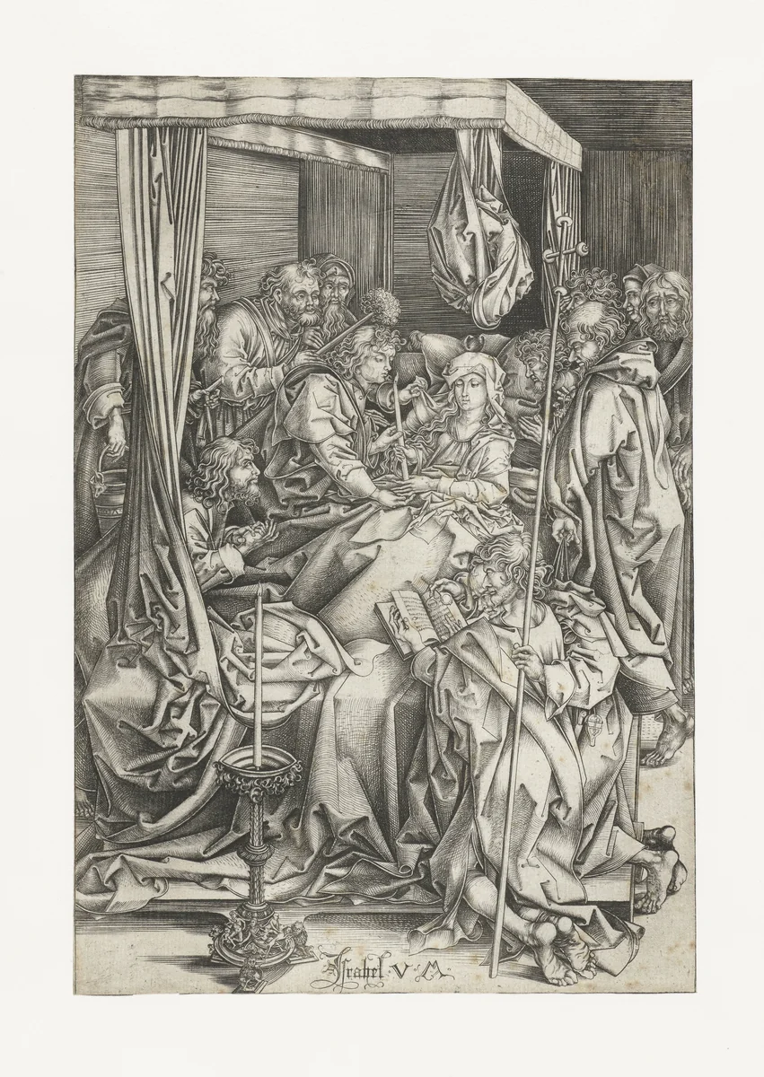 De dood van Maria by Unknown, print, 1455-1503