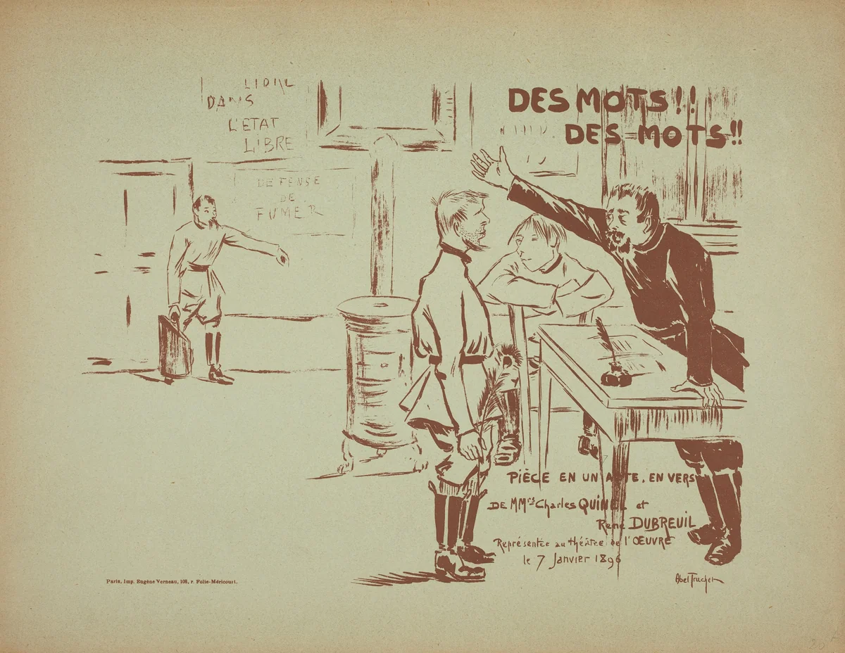 Des Mots! Des Mots! by Abel-Truchet, print, 1896
