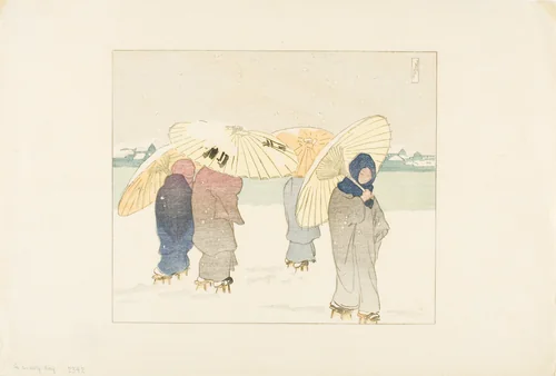 A Snowy Day by Helen Hyde, print, 1901
