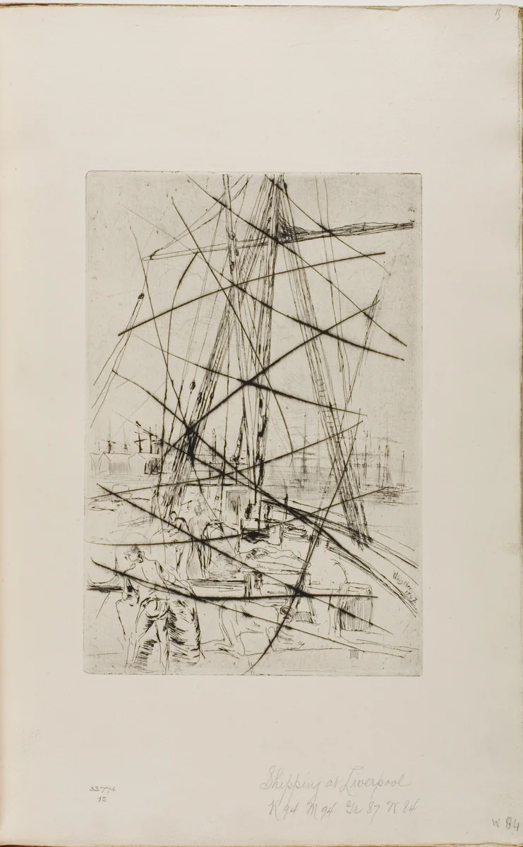 Shipping at Liverpool by James McNeill Whistler, print, 1867