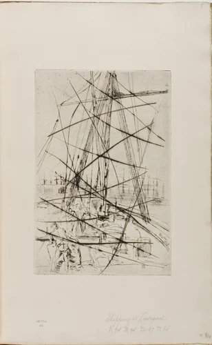 Shipping at Liverpool by James McNeill Whistler, print, 1867