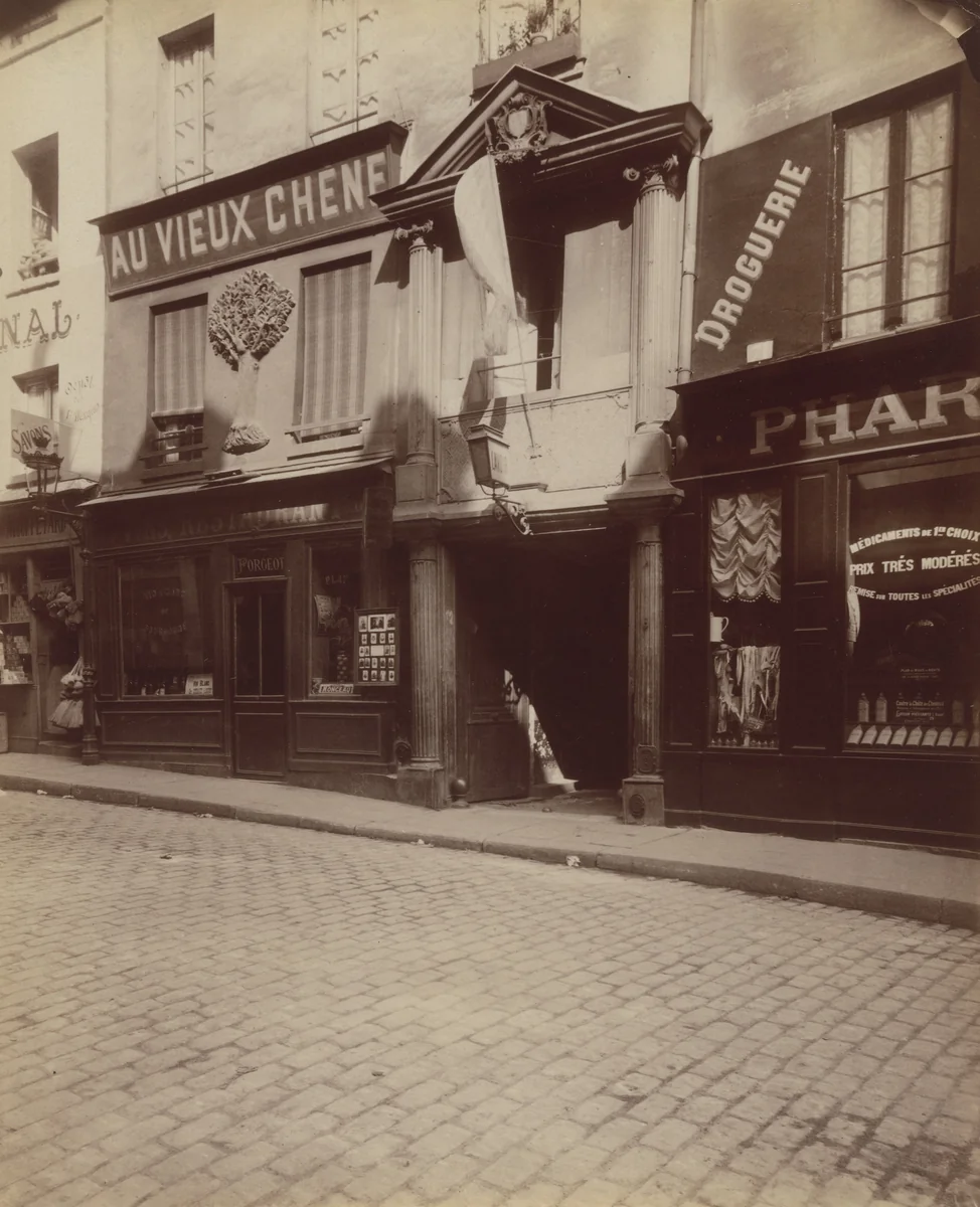 Ancien Bal du Vieux Chène. Rue Mouffetard 69 by Eugène Atget, photograph, 1900