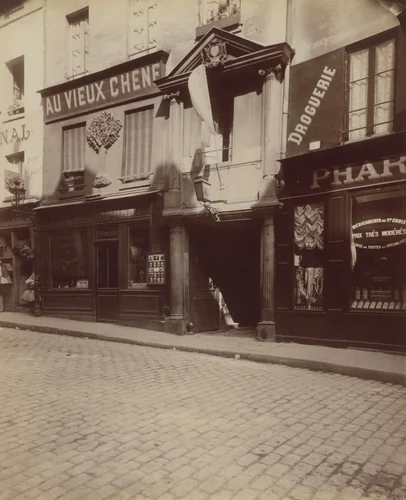 Ancien Bal du Vieux Chène. Rue Mouffetard 69 by Eugène Atget, photograph, 1900