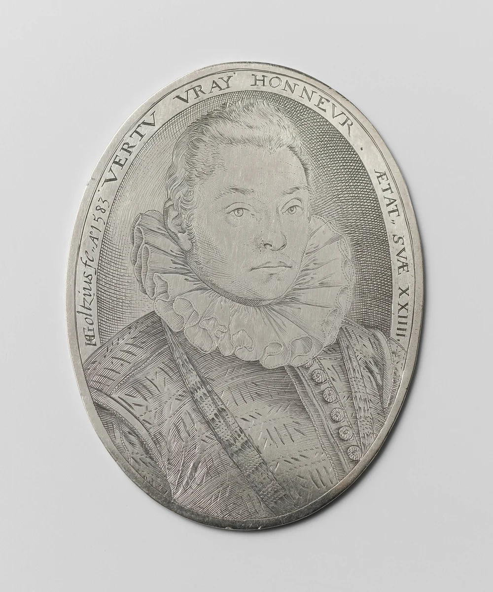 Portrait of a 24-Year-Old Man by Hendrick Goltzius, print, 1583