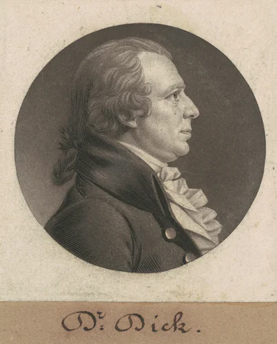 Elisha Cullen Dick by Charles B. J. Févret de Saint-Mémin, print, 1805