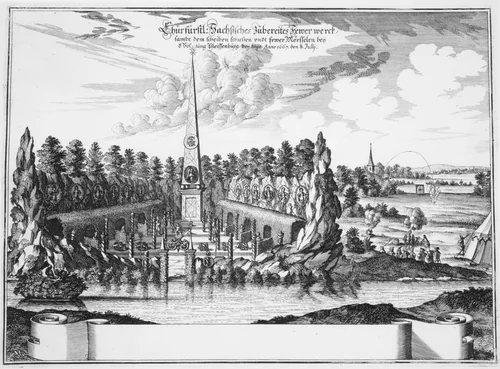 Celebration for the Elector Johann Georg II, Leipzig, July 8, 1667 by anonymous, print, 1662-1672