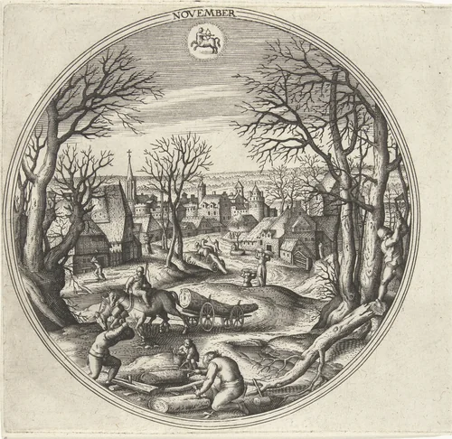 November by Adriaen Collaert, print, 1578-1582