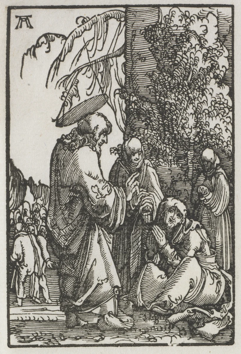 The Fall and Redemption of Man: Christ Taking Leave of His Mother before the Passion by Albrecht Altdorfer, print, 1510-1520