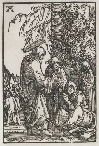 The Fall and Redemption of Man: Christ Taking Leave of His Mother before the Passion by Albrecht Altdorfer, print, 1510-1520