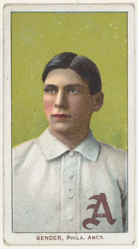 Bender, Philadelphia, American League, from the White Border series (T206) for the American Tobacco Company by American Tobacco Company, print, 1909-1911