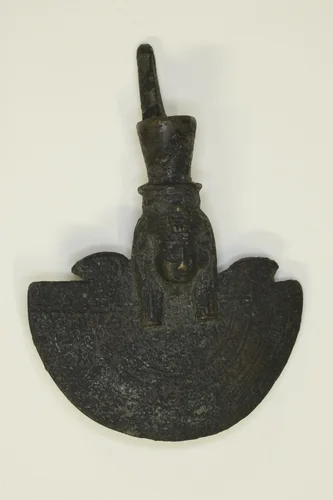 Amulet of an Aegis with the Head of the Goddess by Egyptian, metalwork, -1069--332