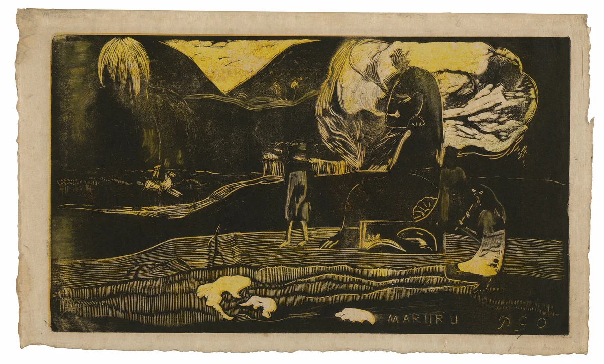 Maruru (Offerings of Gratitude), from the Noa Noa Suite by Paul Gauguin, print, 1893-1894