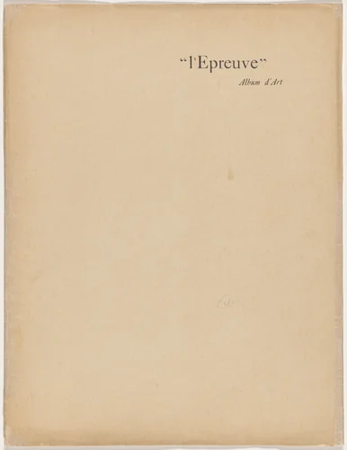 L'Epreuve (album 9-10, deluxe edition) by Maurice Dumont, portfolio, 1895