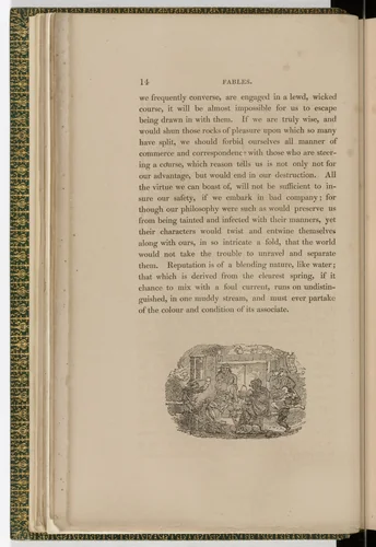 Tailpiece (page 14) from The Fables of Aesop by Thomas Bewick, illustrated book, 1818